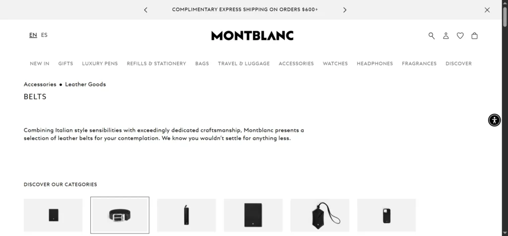 Montblanc Leather Belts