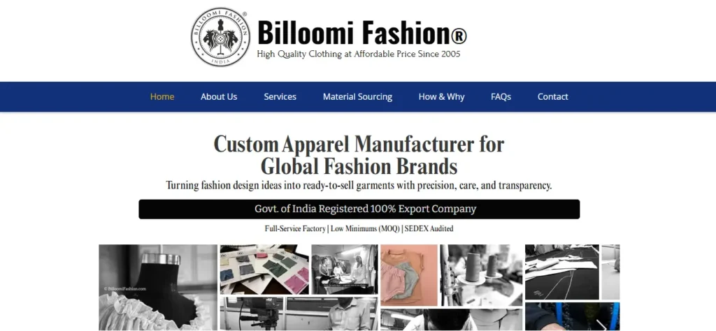Top 10 Private Label Apparel Manufacturers Worldwide 9 Billoomi Fashion