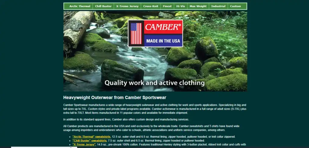 Top 10 Heavyweight T-Shirt Manufacturers in USA 8 Camber USA