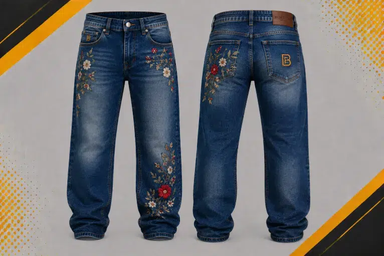 Custom Jeans Manufacturer | Design your own jeans 12 Bhaagh Interprise Embroidered Jeans Manufacturer