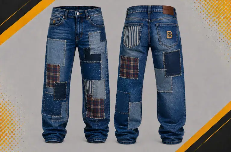 Custom Jeans Manufacturer | Design your own jeans 13 Bhaagh Interprise Patchwork Jeans Manufacturer