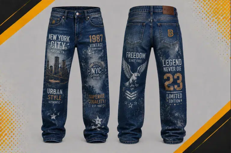 Custom Jeans Manufacturer | Design your own jeans 11 Bhaagh Interprise Printed Jeans Manufacturer