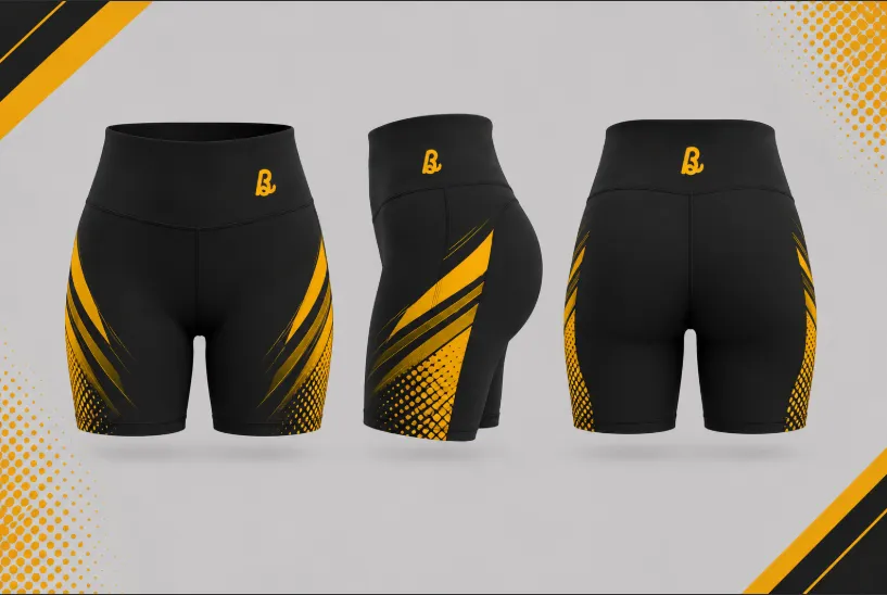 Custom legging Manufacturer | Yoga, Gym, Fitness, Compression 4 Bhaagh Interprise Short Leggings Manufacturer