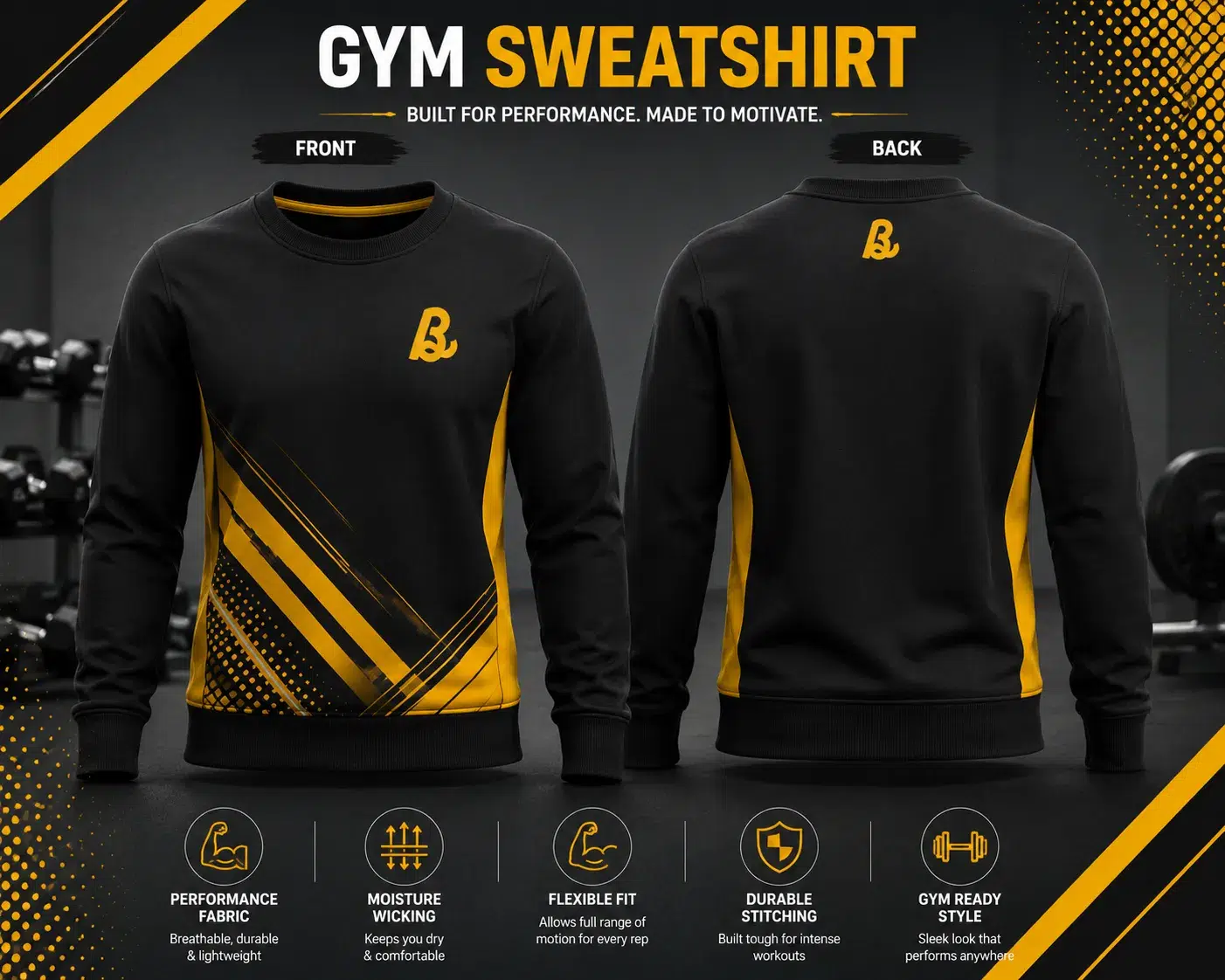 Bhaagh Interprise gym Sweatshirt Manufacturer