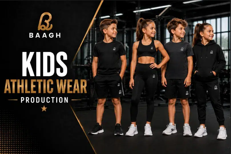 Custom Athletic wear Manufacturer for Startups & Brands 7 Bhaagh Interprise kids athletic wear Production