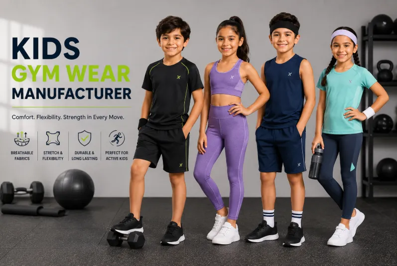 Custom Kids Clothing Manufacturer | Kids Wear, Baby Clothing & Private Label Apparel 6 Kids Gym Wear Manufacturer