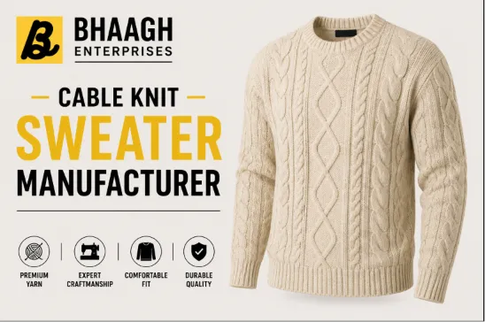 Baagh Enterprises Cable Knit Sweater Manufacturer
