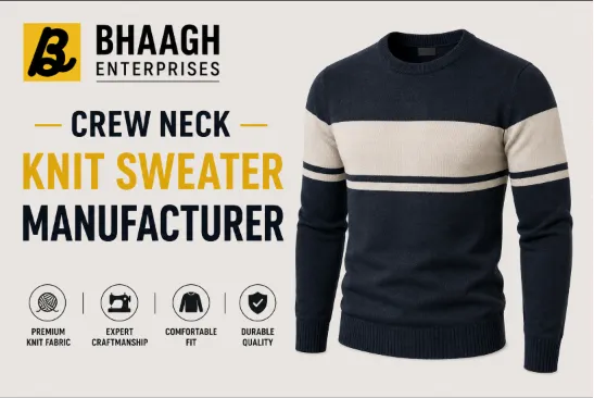 Baagh Enterprises Crew Neck Knit Sweater Manufacturer