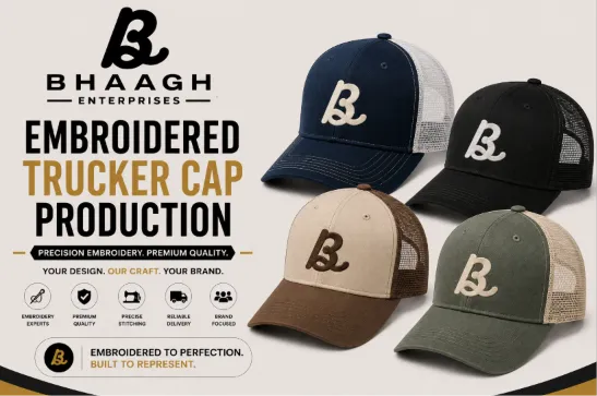 Baagh Enterprises Embroidered Trucker Cap Production
