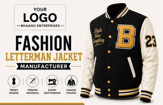 Baagh Enterprises Fashion Letterman Jacket Manufacturer