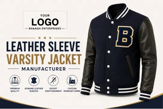 Baagh Enterprises Leather Sleeve Varsity Jacket Manufacturer