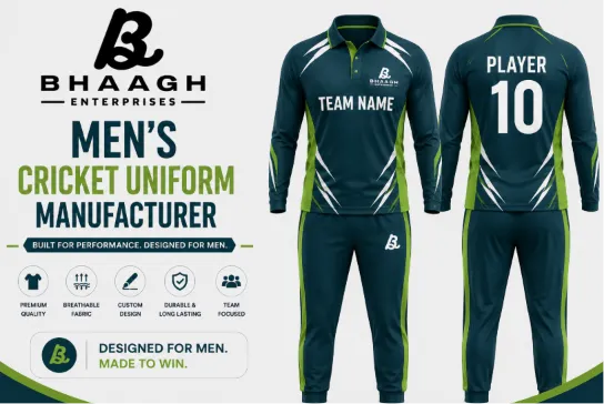 Baagh Enterprises Mens Cricket Uniform Manufacturer