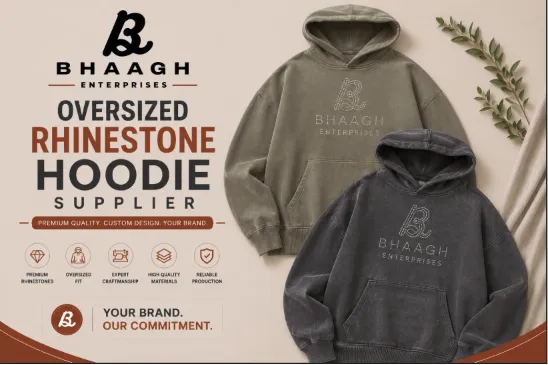 Baagh Enterprises Oversized Rhinestone Hoodie Supplier