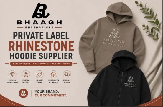 Baagh Enterprises Private Label Rhinestone Hoodie Supplier 1
