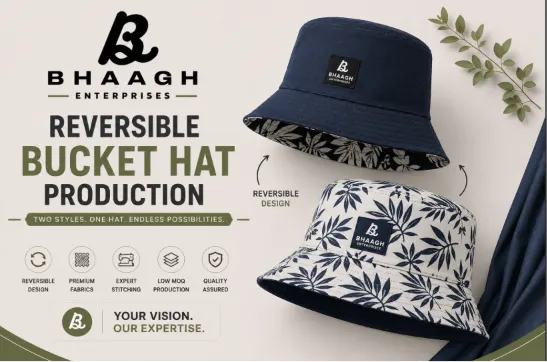 Custom Bucket Hat Manufacturer 7 Baagh Enterprises Reversible Bucket Hat Production