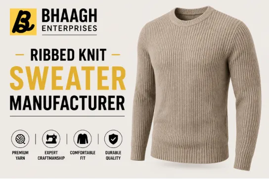 Baagh Enterprises Ribbed Knit Sweater Manufacturer