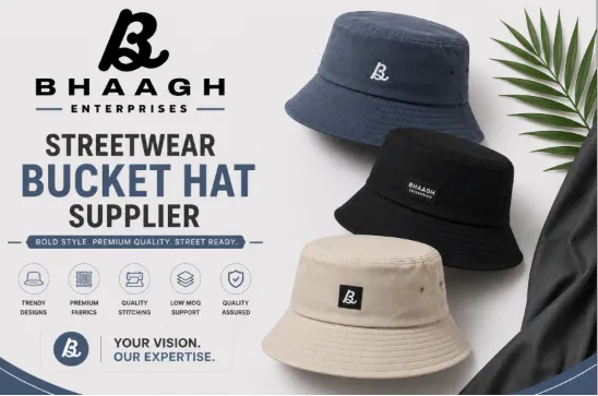Custom Bucket Hat Manufacturer 5 Baagh Enterprises Streetwear Bucket Hat Supplier