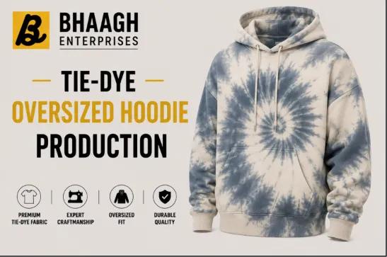 Baagh Enterprises Tie Dye Oversized Hoodie Production