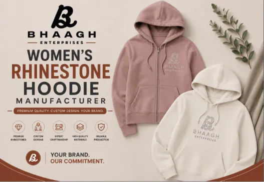 Baagh Enterprises Womens Rhinestone Hoodie Manufacturer