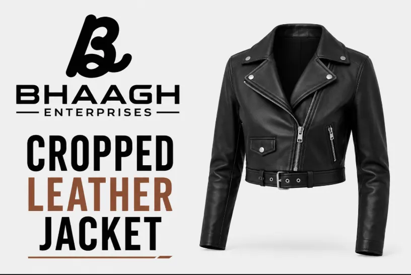 Baagh Enterprises cropped leather jacket Manufacturer