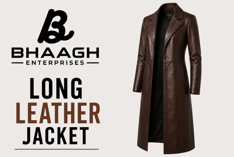Baagh Enterprises long leather jacket Manufacturer