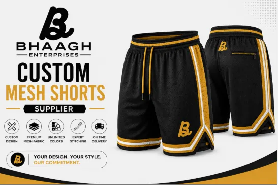 Bhaagh Enterprises Custom Mesh Shorts Supplier