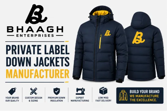 Bhaagh Enterprises Private Label Down Jackets Manufacturer
