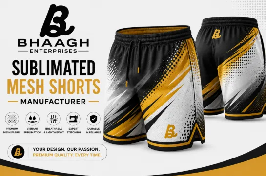 Bhaagh Enterprises Sublimated Mesh Shorts Manufacturer