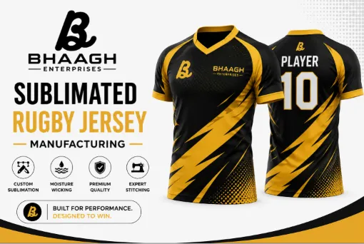 Bhaagh Enterprises Sublimated Rugby Jersey Manufacturing