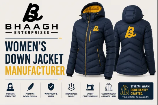 Bhaagh Enterprises Womens Down Jacket Manufacturer