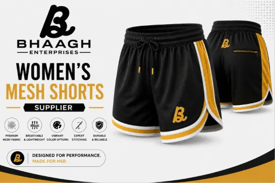 Bhaagh Enterprises Womens Mesh Shorts Supplier