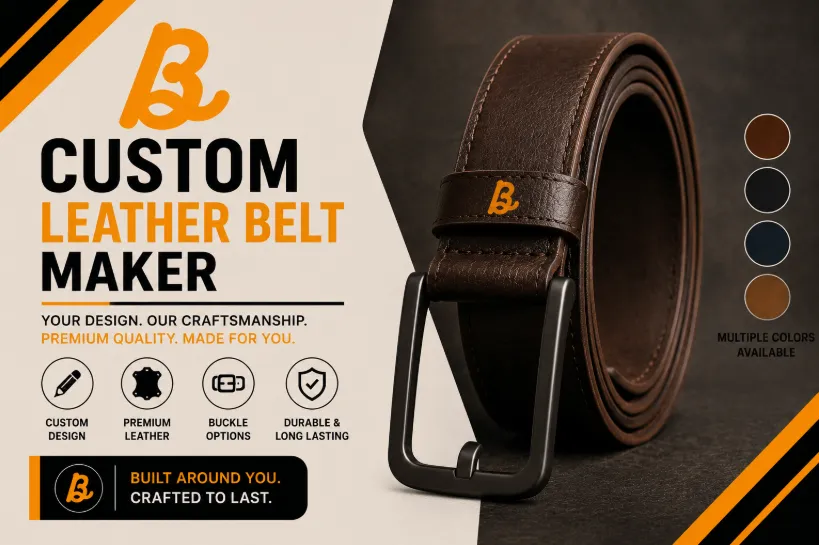 Bhaagh Interprise Custom Leather Belt Maker Manufacturer