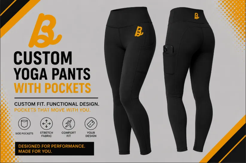 Bhaagh Interprise Custom yoga pants with pockets