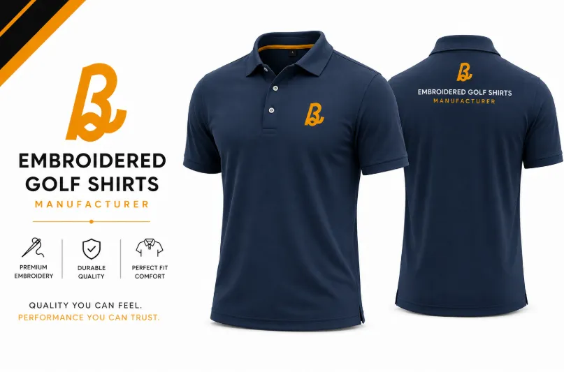 Bhaagh Interprise Embroidered Golf Shirts Manufacturer