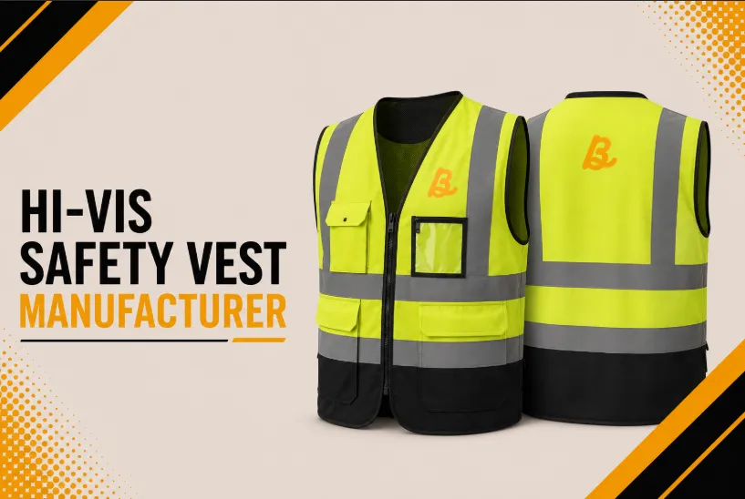 Custom workwear manufacturer 4 Bhaagh Interprise Hi Vis Safety Vest Manufacturer