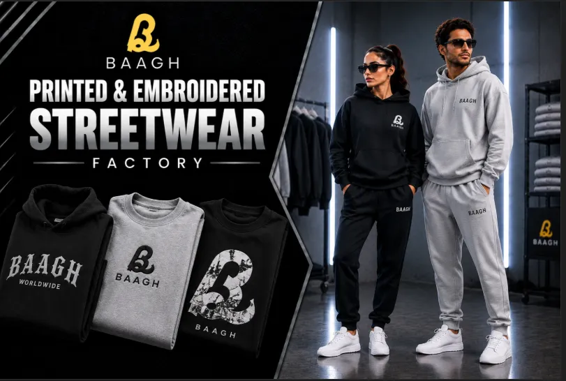 Custom Streetwear Manufacturer in USA 7 Bhaagh Interprise Printed Embroidered Streetwear Factory