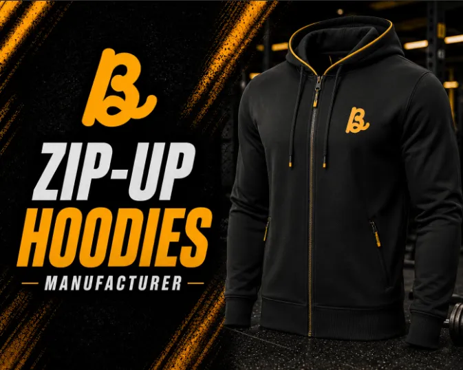 Bhaagh Interprise Zip Up Hoodies Manufacturer
