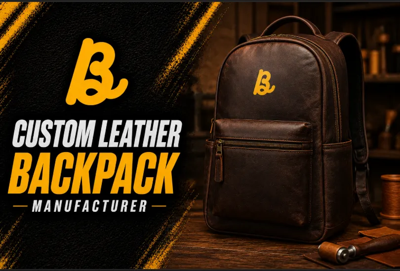 Bhaagh Interprise custom leather backpack manufacturer