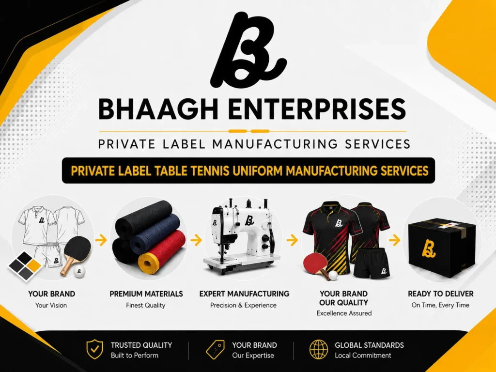 Private Label Table Tennis Uniform Manufacturing Services 